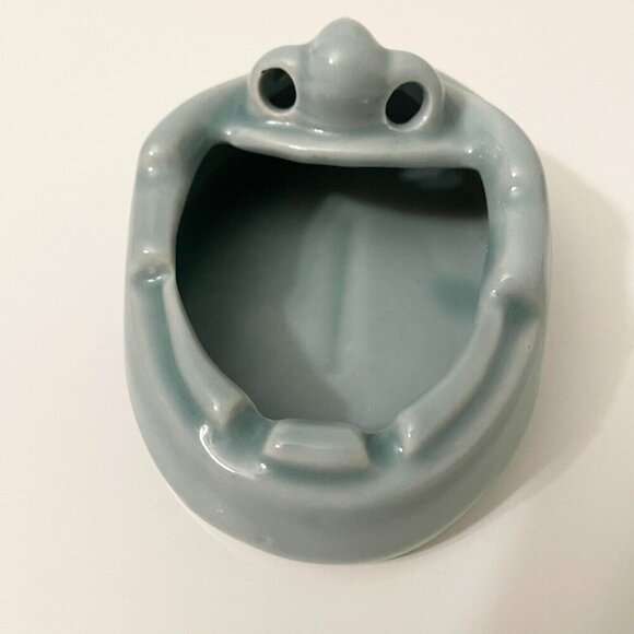 Vintage Glazed Happy Face Open Mouth Ashtray - Picture 11 of 11